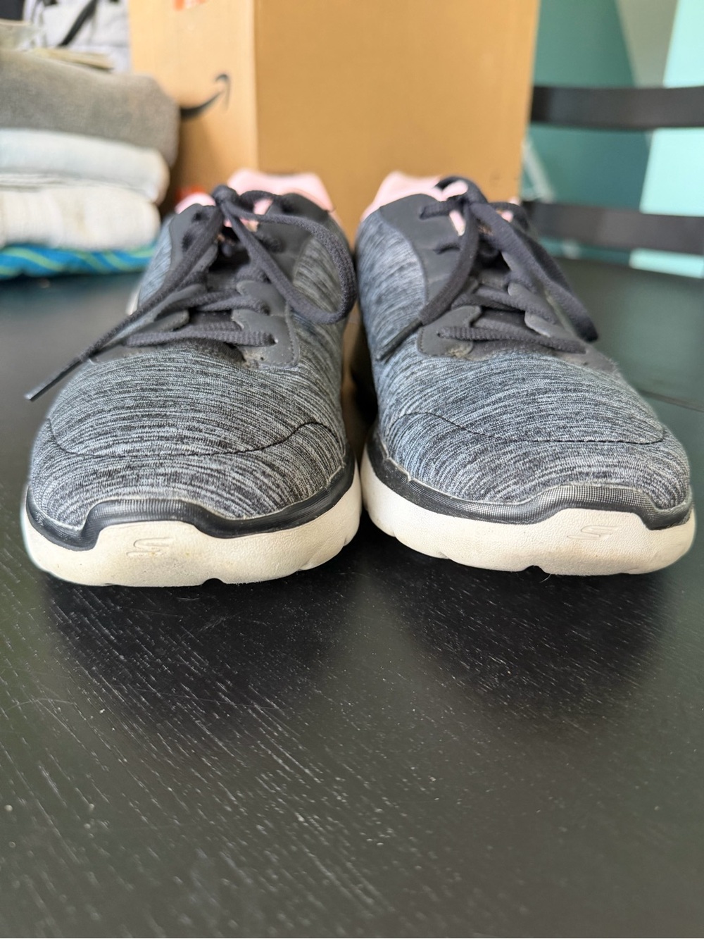Skechers GOwalk Hyper Pillars Women’s Walking Shoes Black Gray Pink Size 8 - Picture 7 of 9